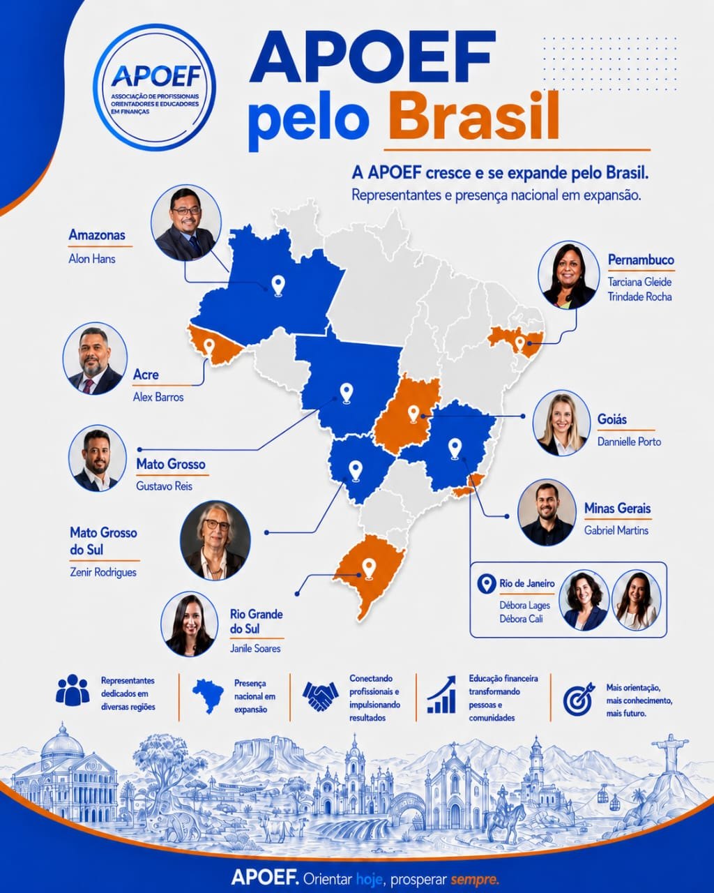 APOEF pelo Brasil — representantes por estado